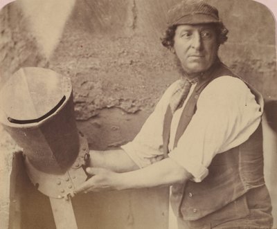 [Man med hjälm], 1858. av Oscar Gustav Rejlander