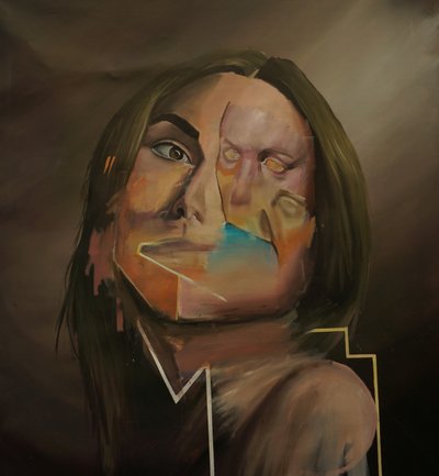 Pure, 2021-23 (olja på linne) av Oscar Nin