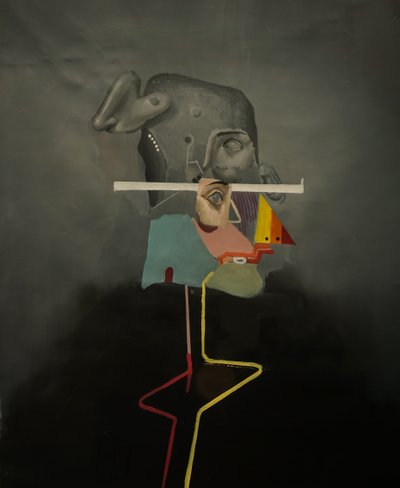 Silly, 2021-2014 (olja på linne) av Oscar Nin