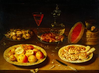 Stilleben (olja på pannå) av Osias the Elder Beert