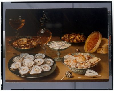 Stilleben Av Ostron På En Tennplatta av Osias the Elder Beert