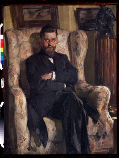 ""Porträtt av konstsamlaren Alexis (AA) Bakhrushin (1865-1929)"" (Porträtt av samlaren Alexey A. Bakhrushin) Målning av Osip Emmanuilovich Braz (1872-1936) 1904 Statens konstmuseum Tula (Toula) av Osip Emmanuilovich Braz