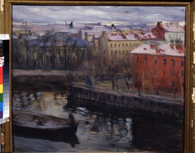""Utsikt över Leningrad"" Nuvarande Sankt Petersburg. Målning av Osip Emmanuilovich Braz (1872-1936) Regional Art Museum, Kaluga av Osip Emmanuilovich Braz
