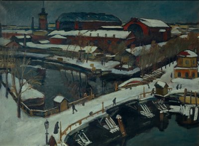 Vinterlandskap. Petrograd, 1920 av Osip Emmanuilovich Braz