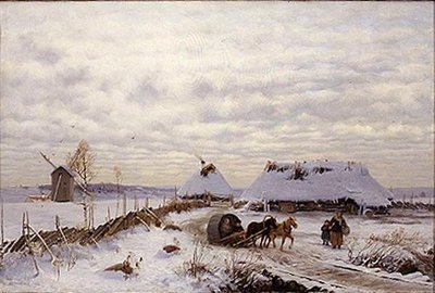 Vinterlandskap av Oskar Hoffmann