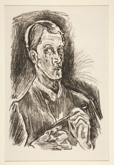 Självporträtt, från portfolion av Oskar Kokoschka