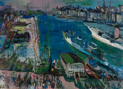 Hamnen i Marseille II av Oskar Kokoschka