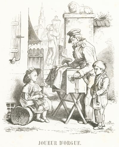 J: Orgelspelare av Oskar Pletsch