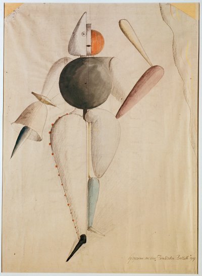 Figurin för Das Triadische Ballett - Den triadiska baletten av Oskar Schlemmer