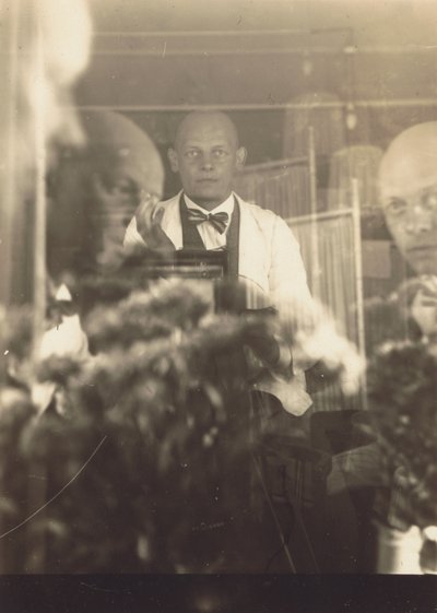 Oskar Schlemmer i ateljén på Prellerstrasse av Oskar Schlemmer