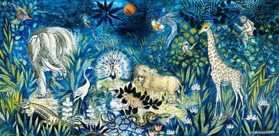 Wildlife Paradise; djurens paradis av Oskar Schlemmer