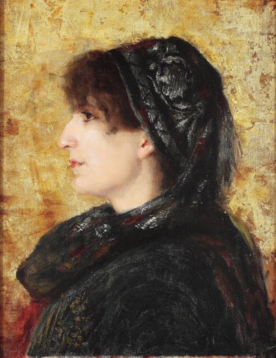 Porträtt av Naile Hanım , Porträtt av Naile Hanım av Osman Hamdi Bey