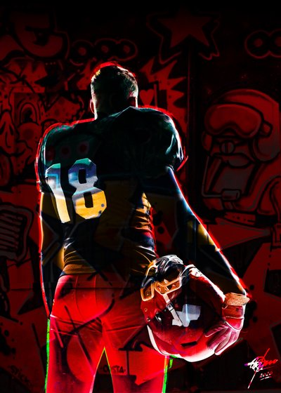 Gridiron-spelare 18 av Osvaldo Russo