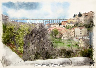 Den romerska akvedukten i Segovia av Osvaldo Russo