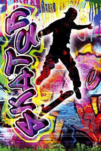Graffiti från stadsskateboardåkare av Osvaldo Russo