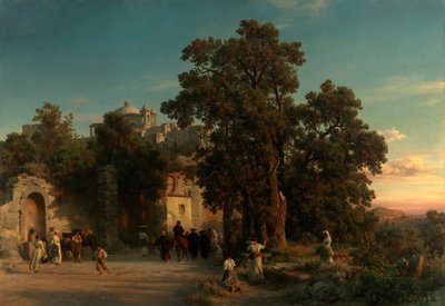 Kväll av Oswald Achenbach