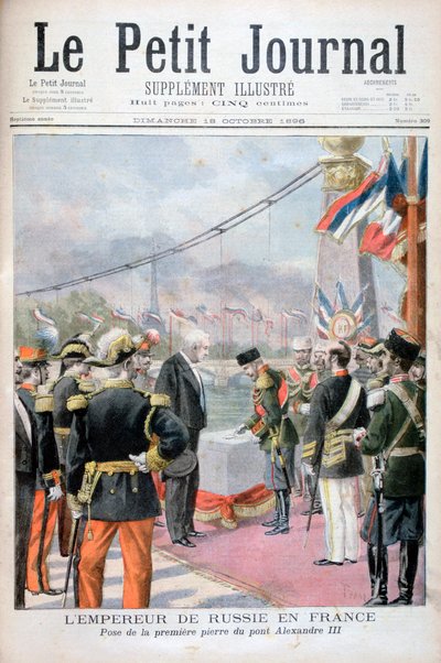 Nicholas II av Ryssland och Félix Faure, Frankrikes president, 1896 av Oswaldo Tofani