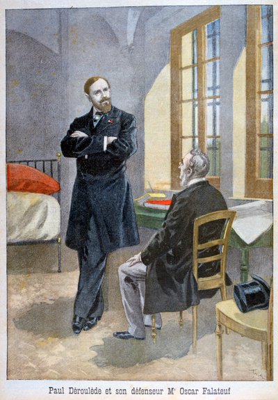 Paul Déroulède och hans försvarare Oscar Falateuf, 1899. av Oswaldo Tofani