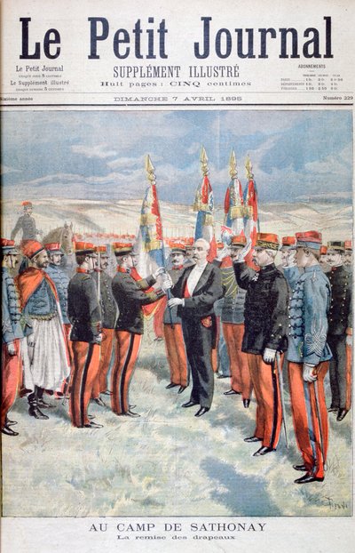 Presentation av färgerna, Sathonay-Camp, 1895 av Oswaldo Tofani