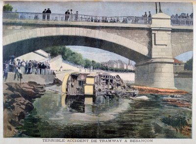 Hemsk spårvägsolycka, Besancon, Frankrike, 1899 av Oswaldo Tofani