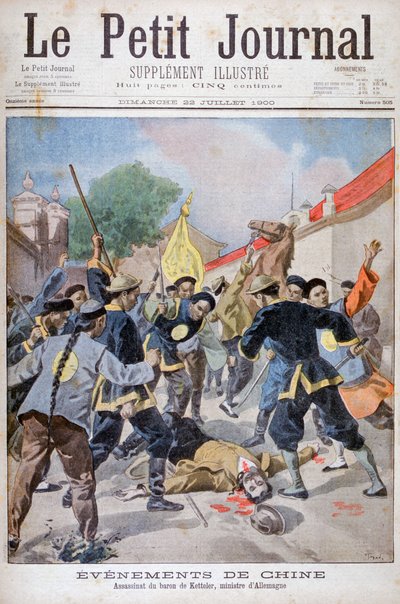 Mordet på baron Ketteler, tysk minister, Kina, 1900 av Oswaldo Tofani