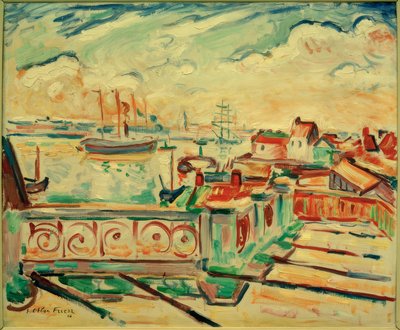 Antwerpens hamn av Othon Friesz