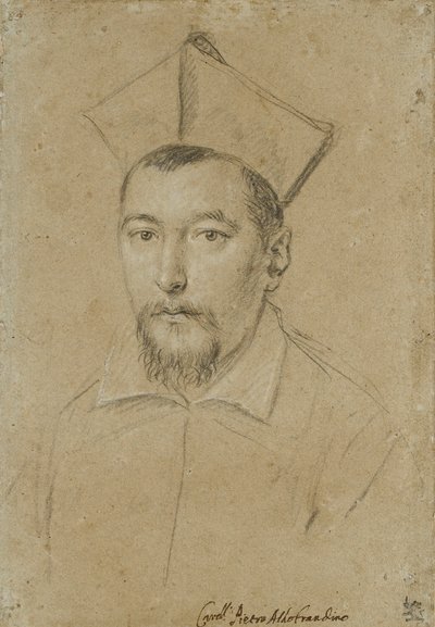 Porträtt av kardinal Pietro Aldobrandini, tidigt 1600-tal av Ottavio Mario Leoni