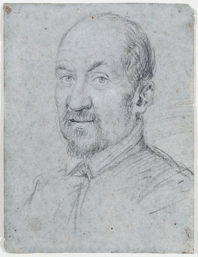 Porträtt av en kyrklig (penna på papper) av Ottavio Mario Leoni
