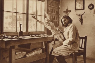 Träsnidarverkstad i Oberammergau, Alois Lang, Kristi representant i passionsspelet 1930 av Otto Ballerstedt