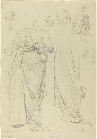 Studies of Men in Togas [recto] av Otto Greiner