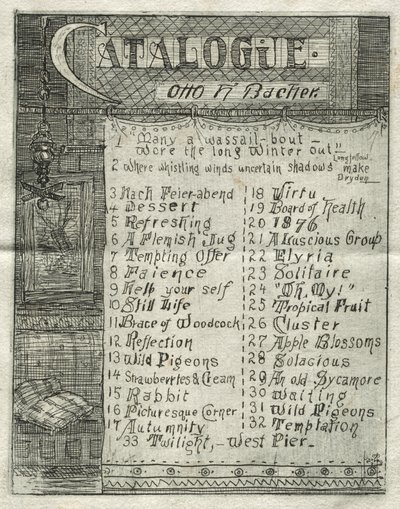 Katalog, 1878. av Otto H. Bacher