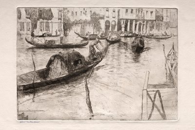 Etsningar av Venedig: Traghetto San Felice av Otto H. Bacher
