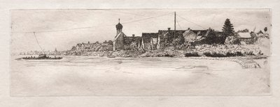 Färja vid Schwabel Weiss, 1879. av Otto H. Bacher