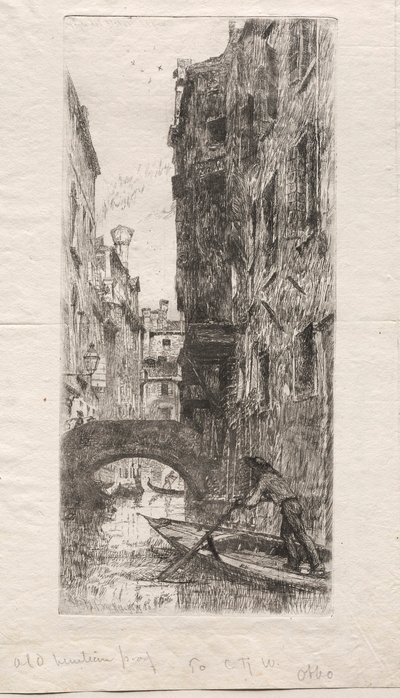 Ponte del Pistor, Venedig, 1880 av Otto H. Bacher