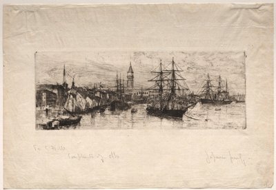 Sjöfarten och hertigpalatset, 1880. av Otto H. Bacher
