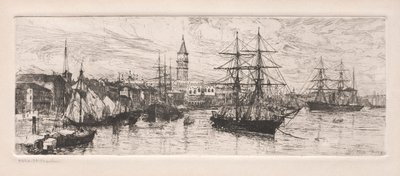 Sjöfarten och hertigpalatset, 1888. av Otto H. Bacher