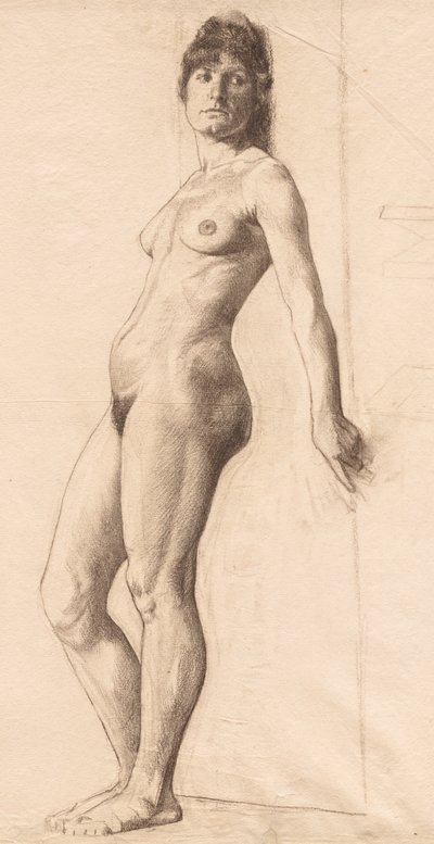 Stående nakenmodell. av Otto H. Bacher