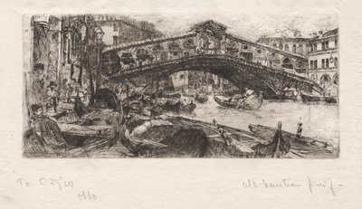 Rialto, Venedig, 1880. av Otto H. Bacher
