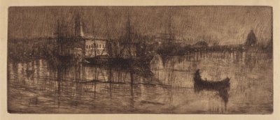 En blöt kväll i Venedig, ca. 1880. av Otto Henry Bacher