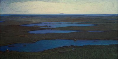 Över skog och sjö, 1908 av Otto Hesselbom