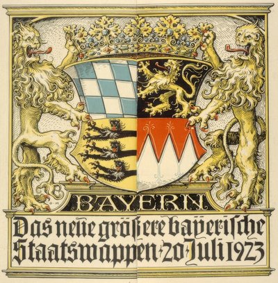 Det nya större bayerska riksvapnet, 20 juli 1923 av Otto Hupp