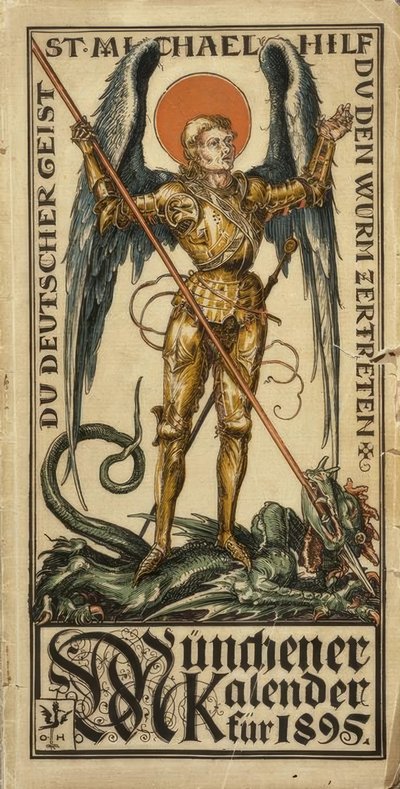 Du tyska ande, St. Michael, hjälp till att krossa masken av Otto Hupp