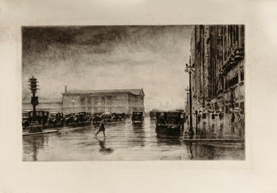 Regnig dag, Michigan Avenue av Otto J. Schneider