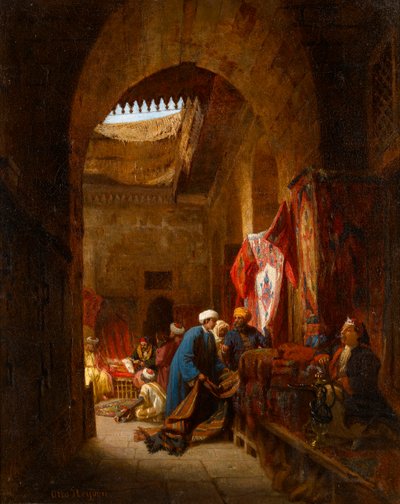 Mattbasaren, Kairo av Otto Johann Heinrich Heyden