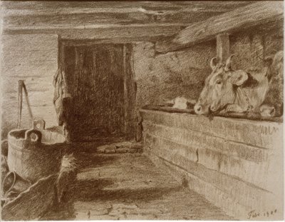 Inuti en ladugård av Otto Keitel