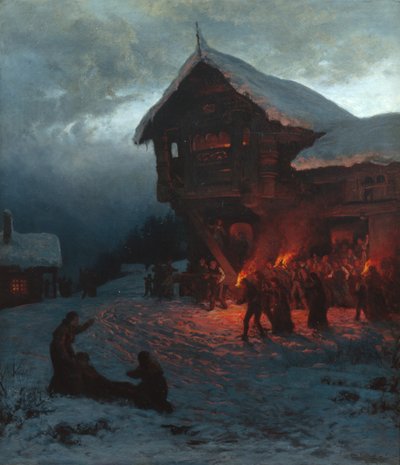 Slåss på en julfest i München av Otto Ludvig Sinding