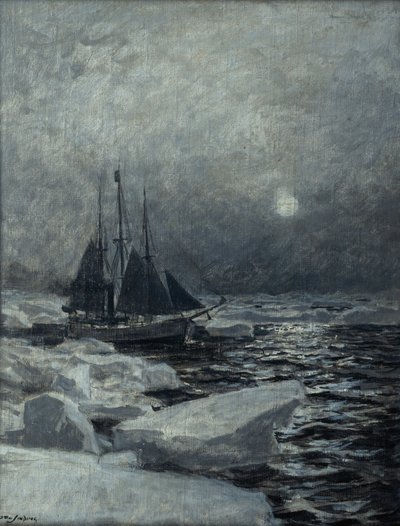 Fram i Ishavet (olja på duk) av Otto Ludvig Sinding