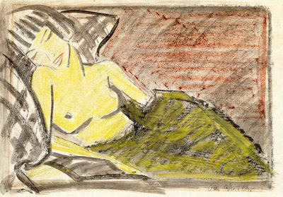 Liggande kvinna, c.1925 av Otto Mueller
