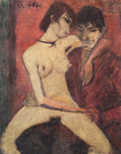 Sittande Gipsy Lovers, 1922 (se 274040 för tergo) av Otto Mueller