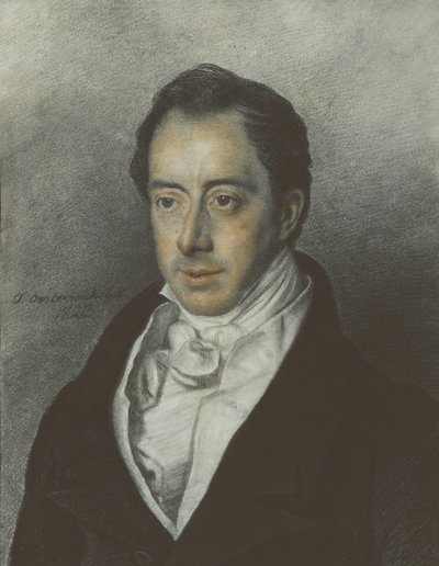 Porträtt av Nikolai Ivanovich Turgenev 1789-1871, 1823 av Otto Oesterreich
